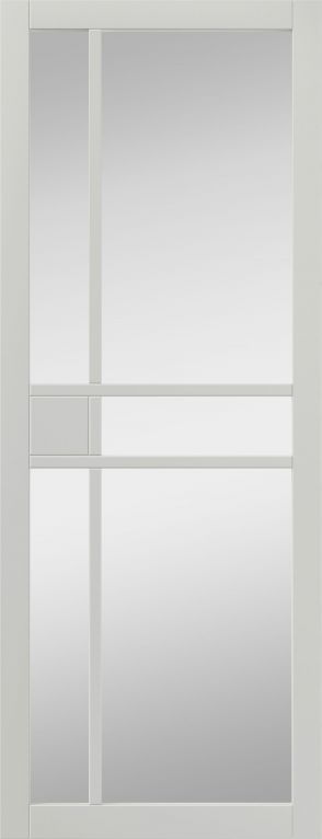 JB Kind City White Clear Glass Prefinished Internal Door 686 x 1981 x 35mm